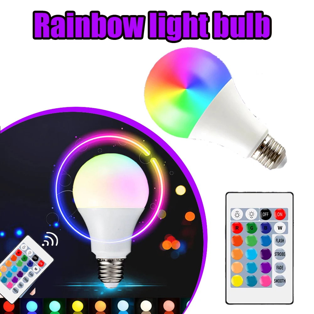 E27 Smart Light Bulb LED RGBW Color Control Dimmable 5W 10W 15W 18W for Bedroom Living Room Ceiling Wall Lamp Home Lighting
E27 Smart Light Bulb LED RGBW Color Control Dimmable 5W 10W 15W 18W for Bedroom Living Room Ceiling Wall Lamp Home Lighting