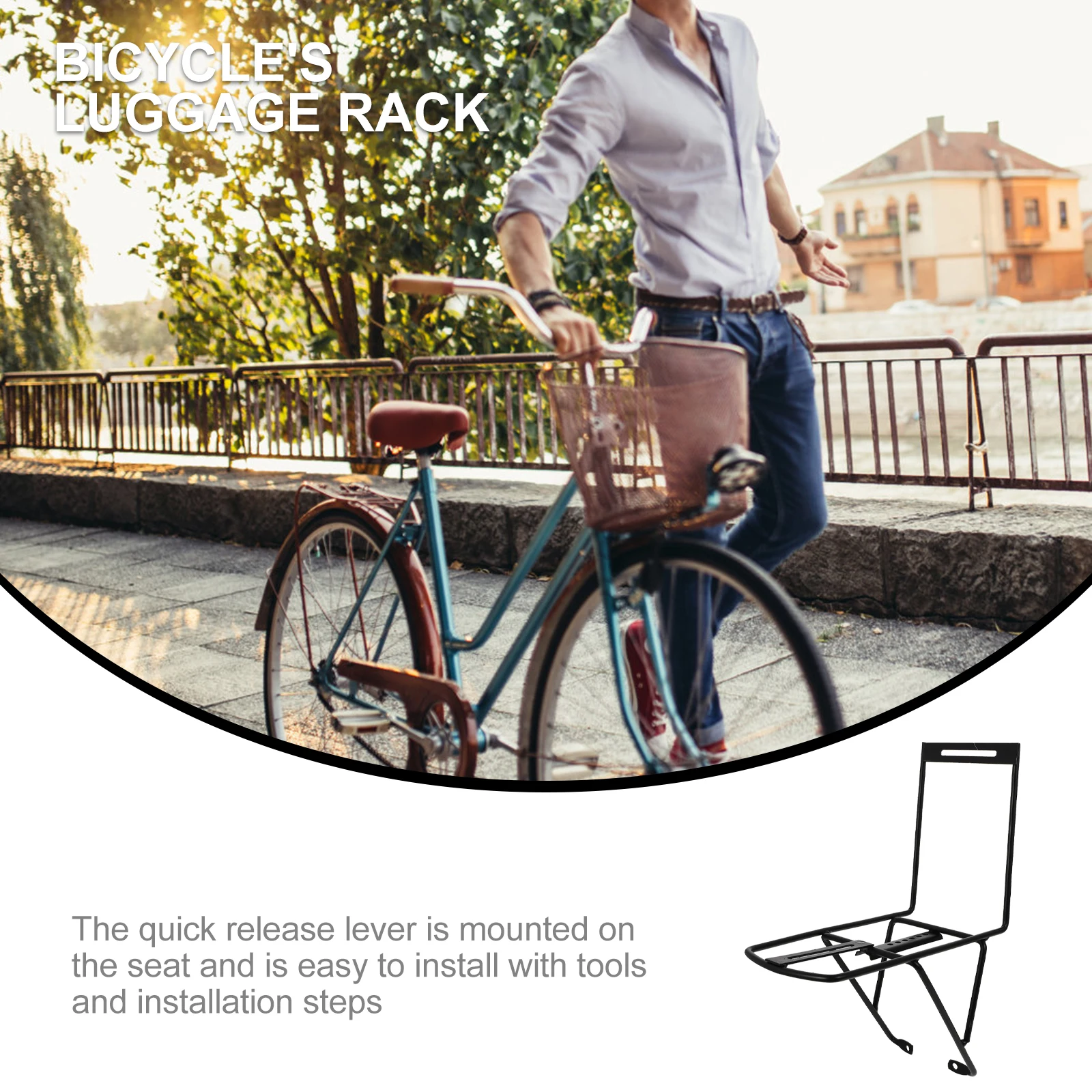Mountain Bike Shelves Durable Steel Front Rack Lightweight Compact Design Practical Bicycle Accessory Carrier Racks Bike Luggage
Mountain Bike Shelves Durable Steel Front Rack Lightweight Compact Design Practical Bicycle Accessory Carrier Racks Bike Luggage