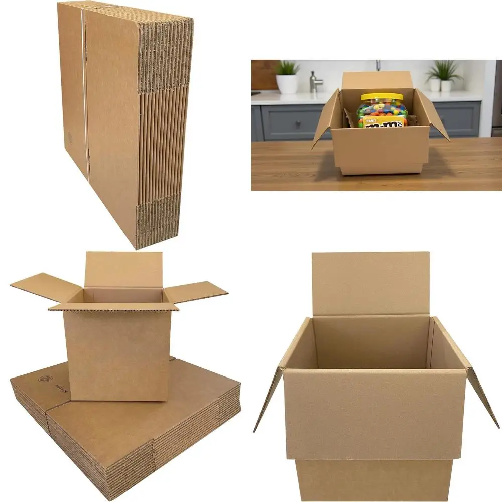 Heavy-Duty 275lb Corrugated Boxes, 15-Pack, 8x8x8 Inches, Brown, Ideal for Shipping and Moving
Heavy-Duty 275lb Corrugated Boxes, 15-Pack, 8x8x8 Inches, Brown, Ideal for Shipping and Moving