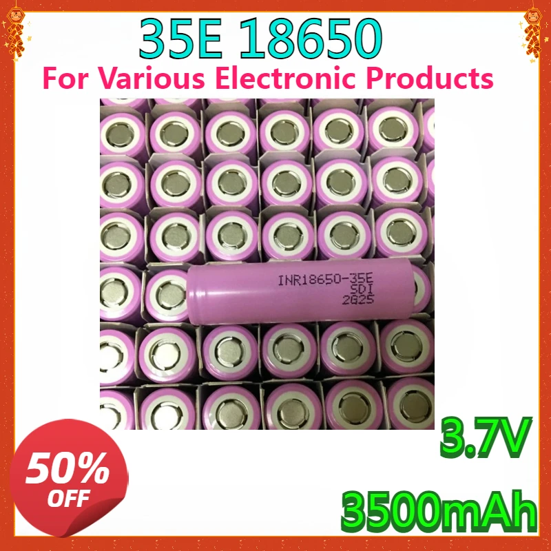 New high-quality 18650 Rechargeable Lithium Battery, INR 35e 3.7V 3500mah 20A,Suitable for Various Electronic Products
New high-quality 18650 Rechargeable Lithium Battery, INR 35e 3.7V 3500mah 20A,Suitable for Various Electronic Products