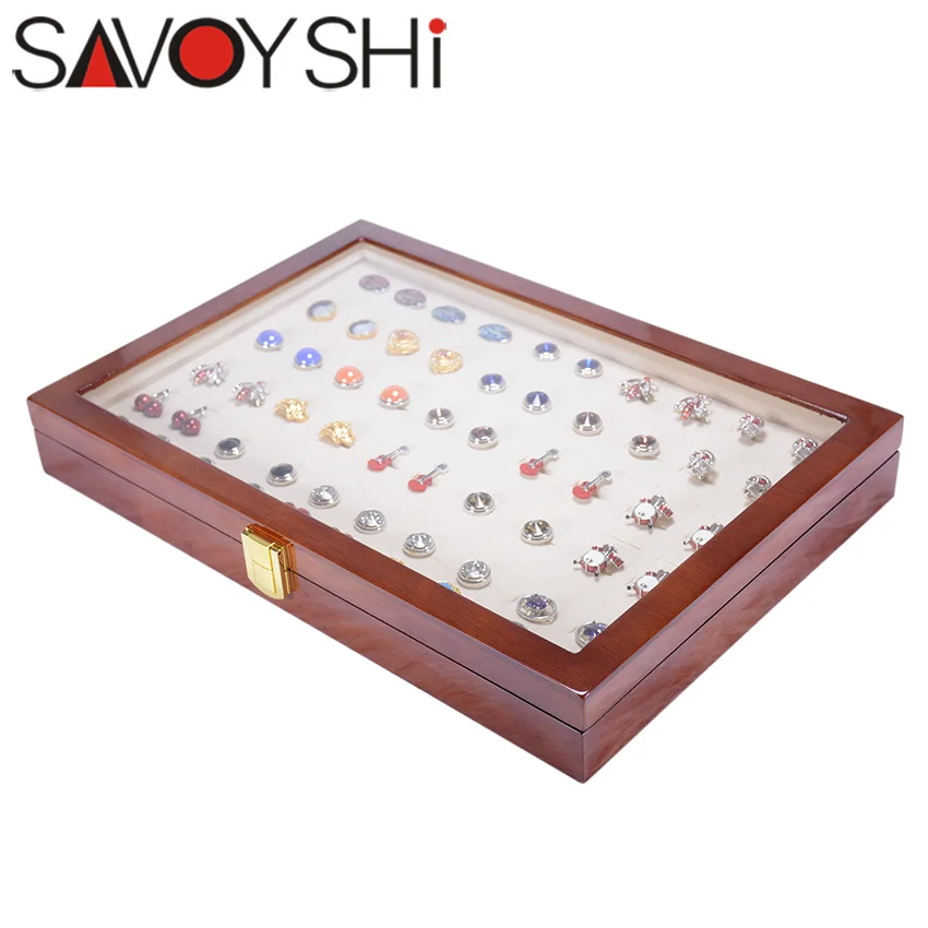 SAVOYSHI 50Pairs Capacity Luxury Glass Jewelry Box High-Quality Painted Wooden Storage Organizer 350x240x55mm
SAVOYSHI 50Pairs Capacity Luxury Glass Jewelry Box High-Quality Painted Wooden Storage Organizer 350x240x55mm