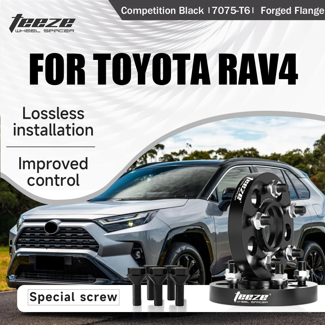 Teeze 2/4pcs 5x114.3 60.1 M12x1.5 Hub Centric Black Forged wheel spacer For Toyota RAV4 Flange Plate 25/30/35mm
Teeze 2/4pcs 5x114.3 60.1 M12x1.5 Hub Centric Black Forged wheel spacer For Toyota RAV4 Flange Plate 25/30/35mm