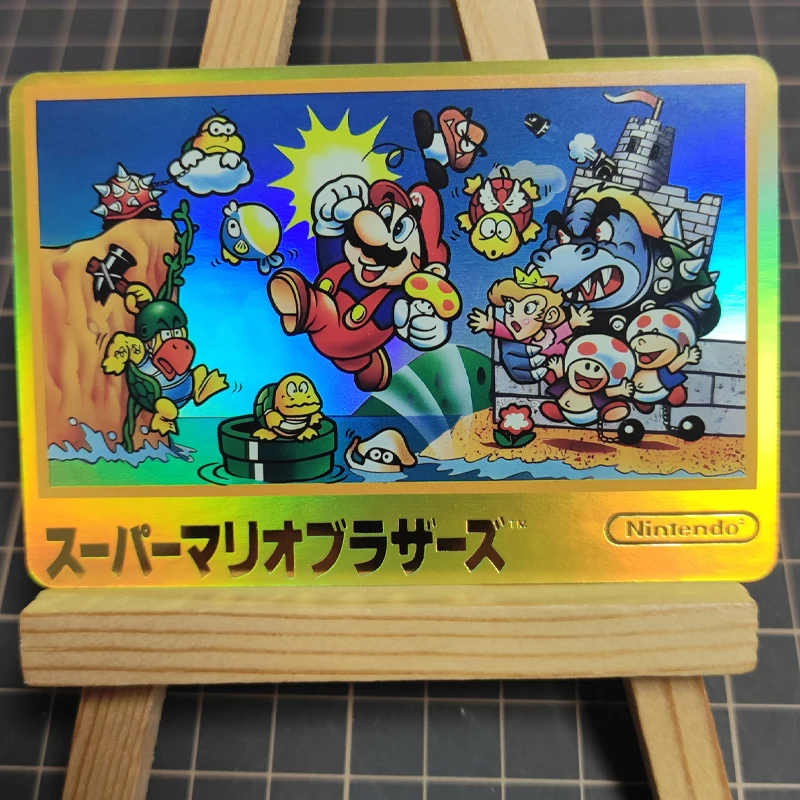 DIY Mario Collection Card FC Red and White Game Machine Nostalgic Cover Gold Hot Color Flash Card
DIY Mario Collection Card FC Red and White Game Machine Nostalgic Cover Gold Hot Color Flash Card