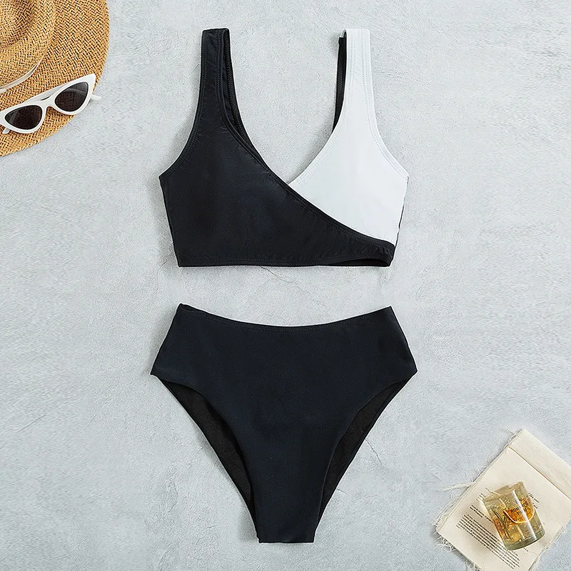 sexy white black patchwork bikinis sets two pieces thong high waist padded bathing suit beach wear women swimsuits biquini
sexy white black patchwork bikinis sets two pieces thong high waist padded bathing suit beach wear women swimsuits biquini