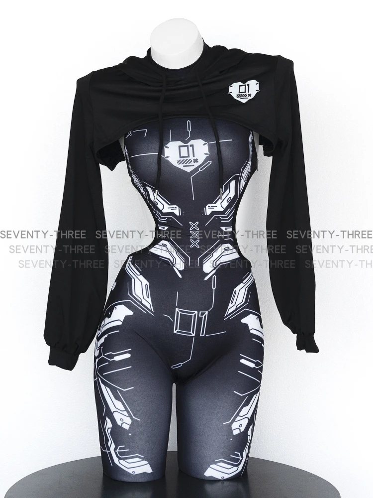 Технологии будущего, ролевой костюм робота, комбинезон с лямкой на шее и принтом, свитер, костюм механического агента, цельные костюмы, темные кибер
Технологии будущего, ролевой костюм робота, комбинезон с лямкой на шее и принтом, свитер, костюм механического агента, цельные костюмы, темные кибер