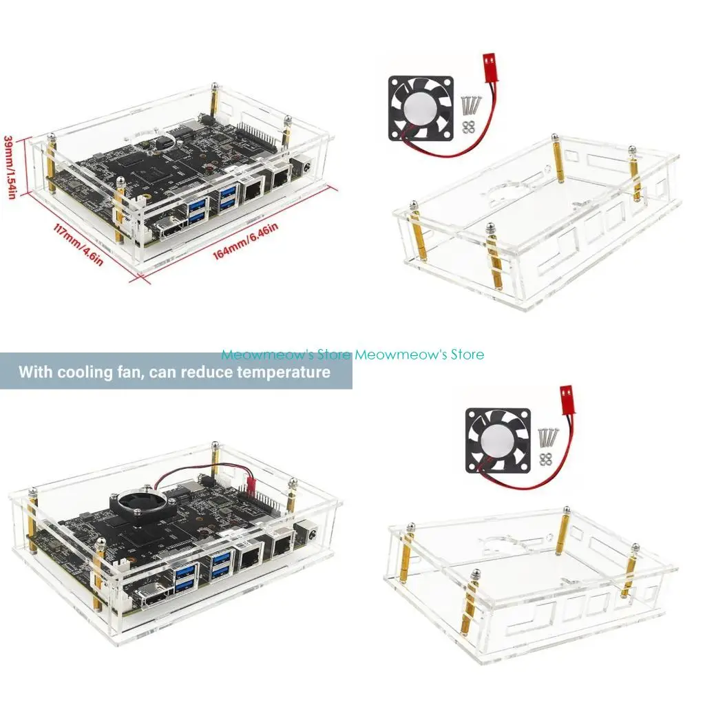 W91A Acrylic Enclosure With Cooling Fan Enhances Heat Dissipation For Banana For BPI F3 Development Board Radiator
W91A Acrylic Enclosure With Cooling Fan Enhances Heat Dissipation For Banana For BPI F3 Development Board Radiator