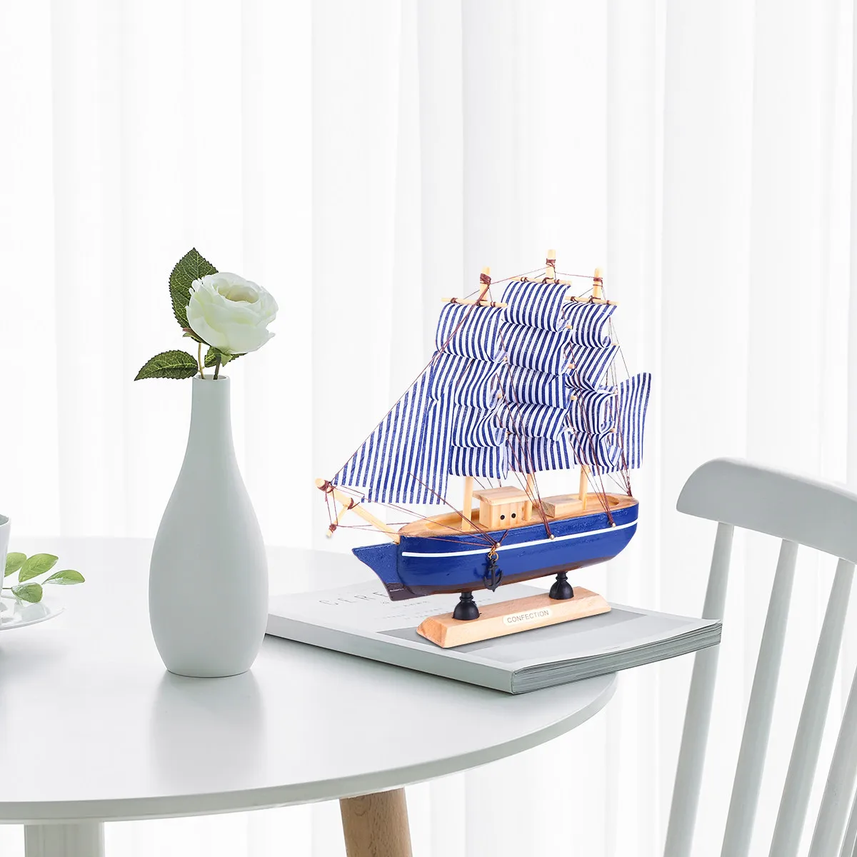1Pcs Wooden Ship Decorative Sailboat Nautical Home Office Decor Creative Wooden Sailboat Vessel Desk Decoration
1Pcs Wooden Ship Decorative Sailboat Nautical Home Office Decor Creative Wooden Sailboat Vessel Desk Decoration