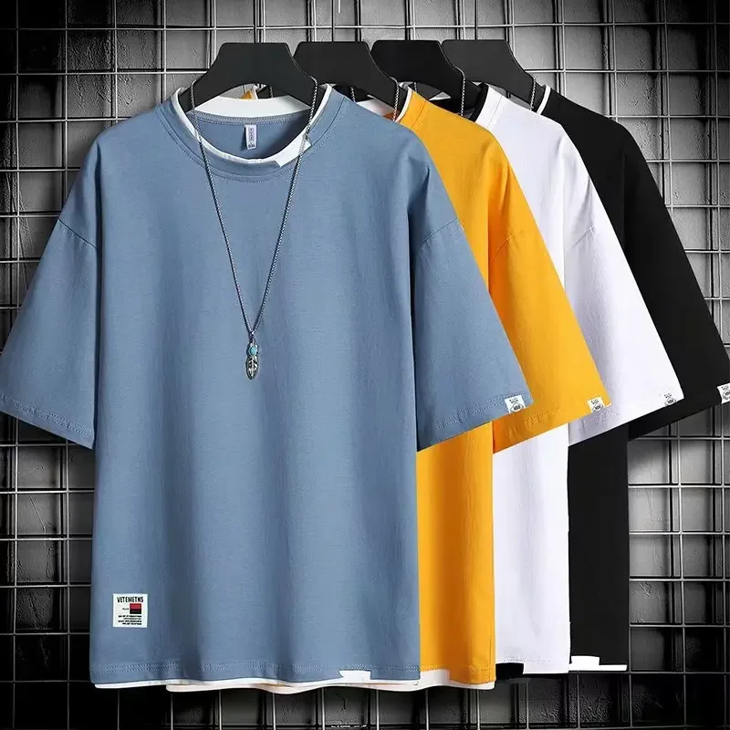 Sleeved Hip Hop Loose Mens Streetwear T-shirts Casual Classic New Summer Short Sleeves Black White Tshirt Tees Plus Oversize 4XL
Sleeved Hip Hop Loose Mens Streetwear T-shirts Casual Classic New Summer Short Sleeves Black White Tshirt Tees Plus Oversize 4XL