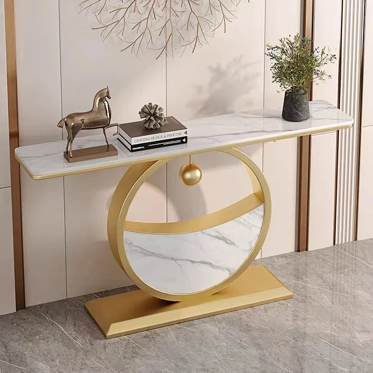 Living Room Furniture Marble Top Console Tables Indoor Gold Stainless Steel Console Tables
Living Room Furniture Marble Top Console Tables Indoor Gold Stainless Steel Console Tables