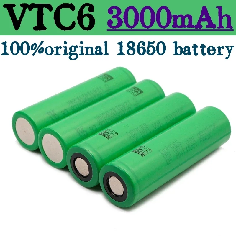 Rechargeable Lithium-ion Battery, 18650 mAh, 3000 V, for Vtc6, 3.7V, Toys, Tools.
Rechargeable Lithium-ion Battery, 18650 mAh, 3000 V, for Vtc6, 3.7V, Toys, Tools.