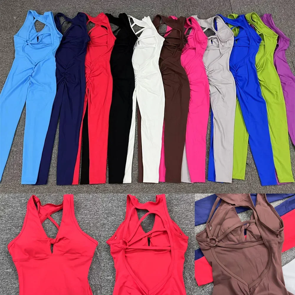 2024 Lycra Gym Yoga Sets One Piece Cup Jumpsuit Sport Women Workout Clothes Long Pants Fitness Womens Outfits Active Suits
2024 Lycra Gym Yoga Sets One Piece Cup Jumpsuit Sport Women Workout Clothes Long Pants Fitness Womens Outfits Active Suits