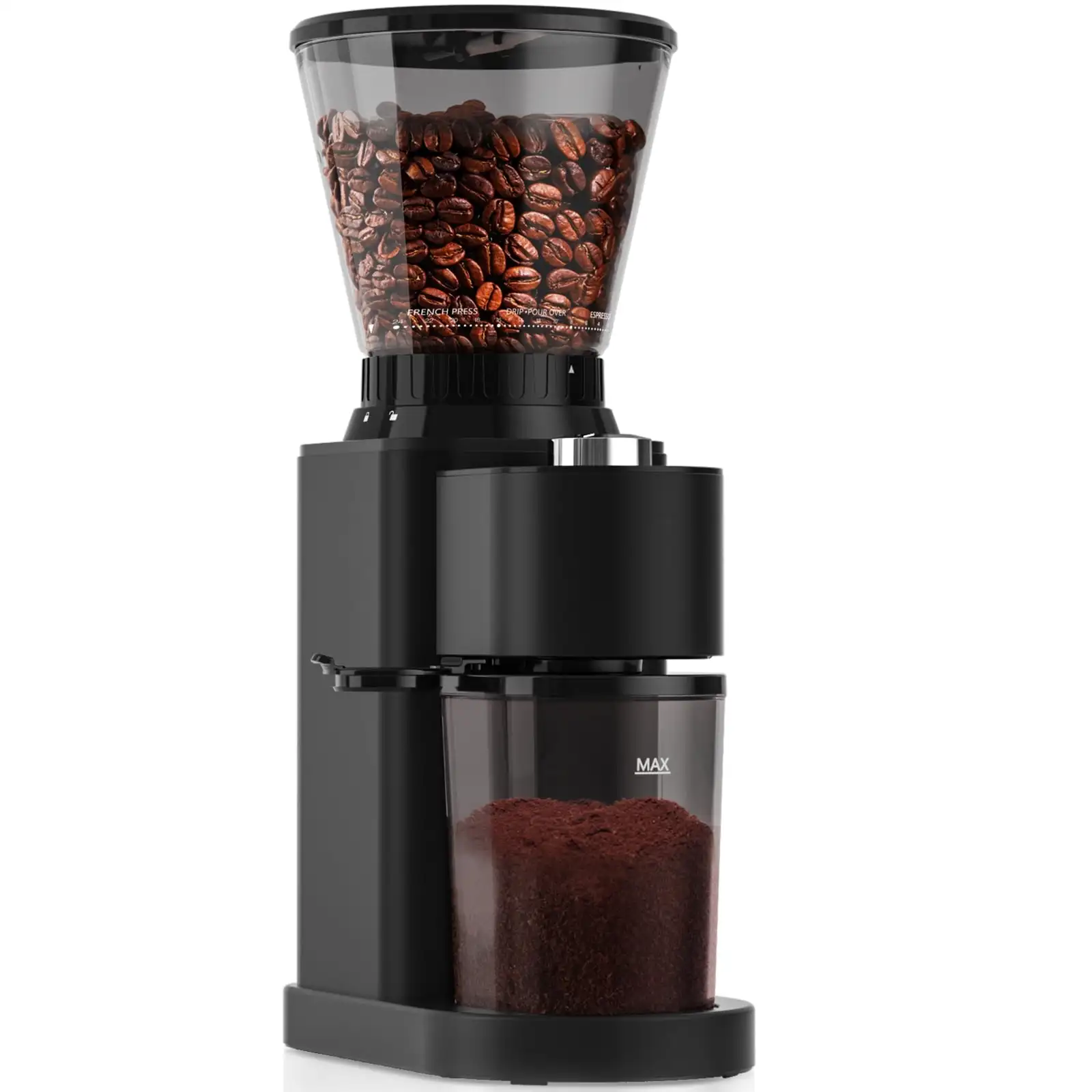 Coffee Grinder, Coffee Grinder for home use, Stainless Steel Coffee Grinder Electric, 24 Grind Settings, Espresso/Pour Over
Coffee Grinder, Coffee Grinder for home use, Stainless Steel Coffee Grinder Electric, 24 Grind Settings, Espresso/Pour Over