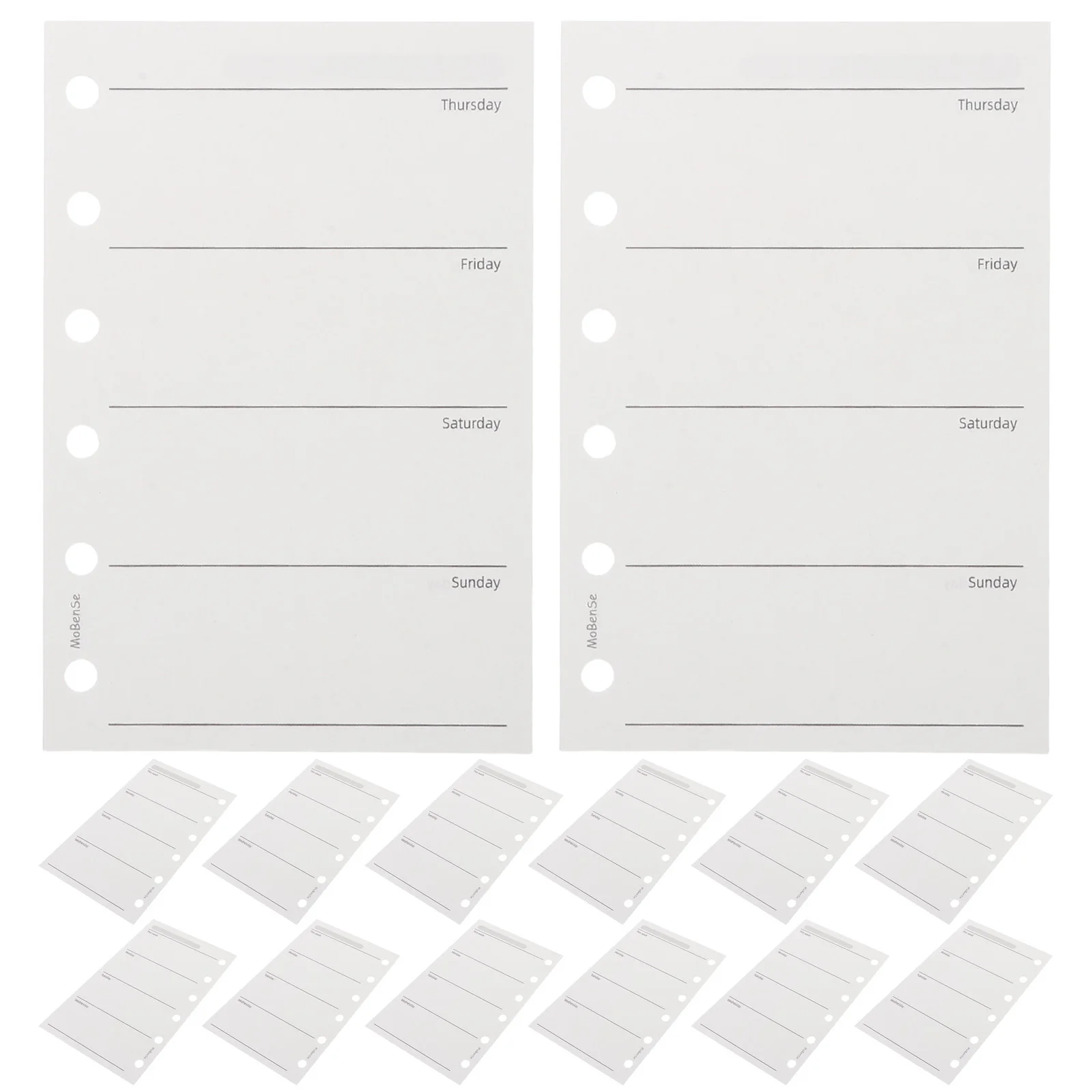 200Pcs A7 Weekly Planner Paper Refill for 6 Ring Binder 4.7x3.1 Inches 120Gsm Double-Sided Lined Inserts Personal Planner Pages
200Pcs A7 Weekly Planner Paper Refill for 6 Ring Binder 4.7x3.1 Inches 120Gsm Double-Sided Lined Inserts Personal Planner Pages