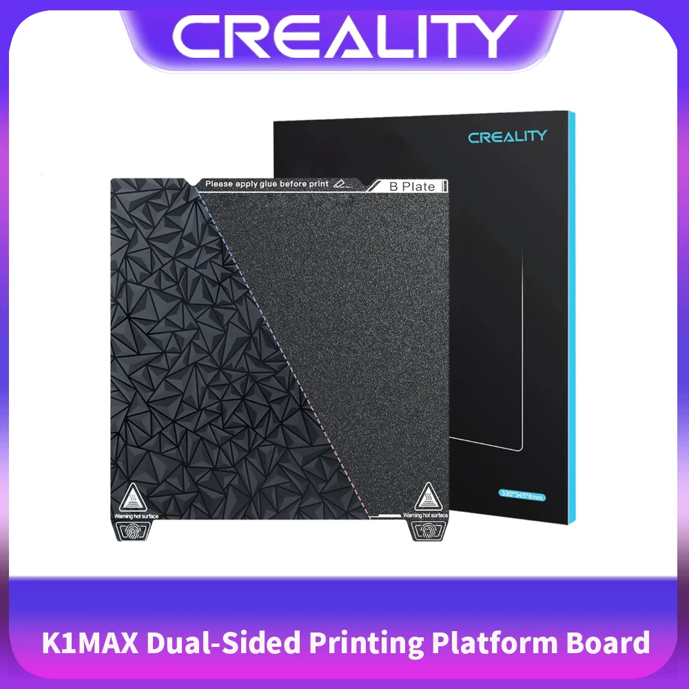 Комплект двухсторонней платформы для печати Creality 3D K1 Max 310x315 мм, 3D-принтер, глянцевая PEO и матовая печатная платформа PEI
Комплект двухсторонней платформы для печати Creality 3D K1 Max 310x315 мм, 3D-принтер, глянцевая PEO и матовая печатная платформа PEI