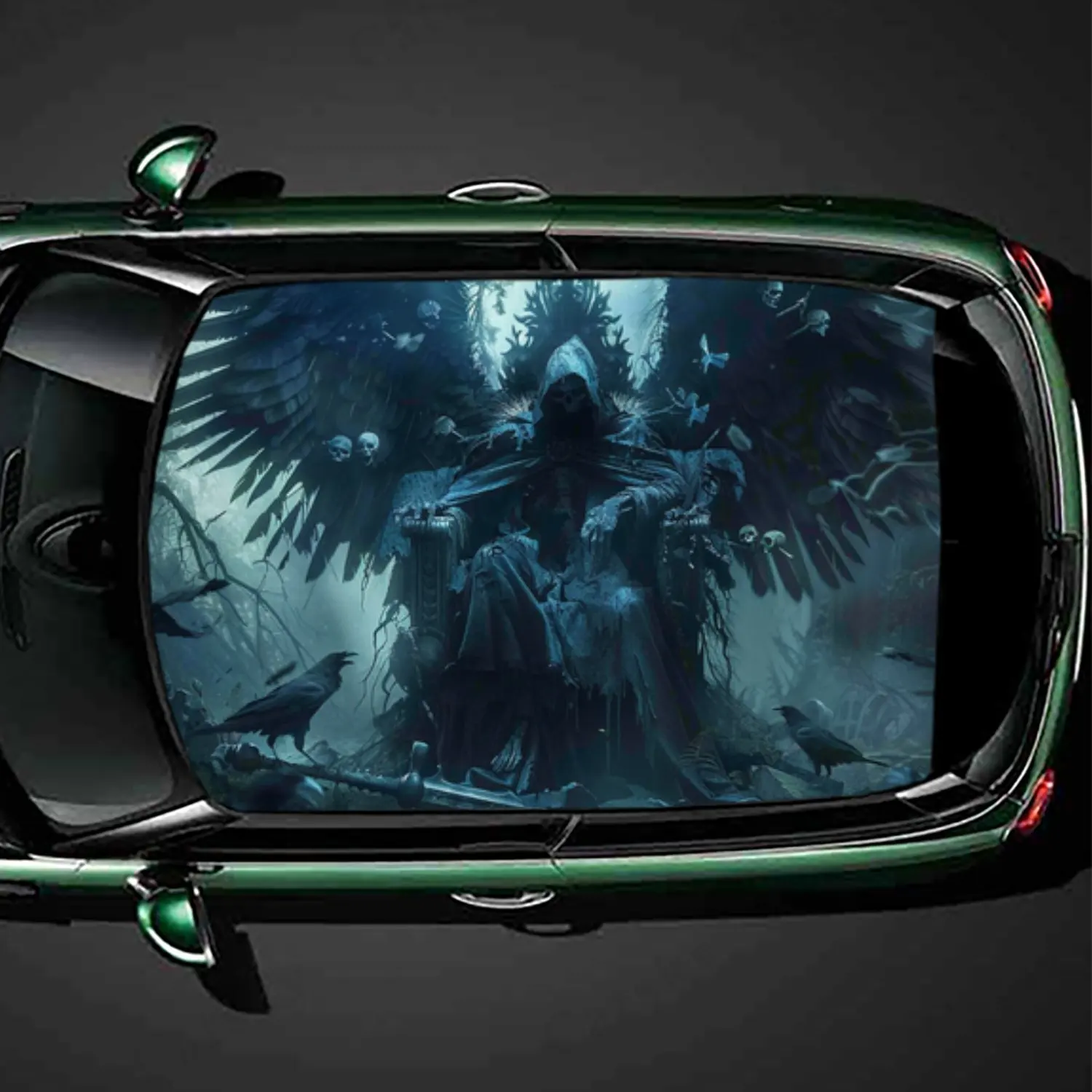 Personalized Reaper Throne PVC Car Roof Sticker, Self-Adhesive Waterproof Car vinyl Decal, Car Decoration Protection Stickers, E
Personalized Reaper Throne PVC Car Roof Sticker, Self-Adhesive Waterproof Car vinyl Decal, Car Decoration Protection Stickers, E