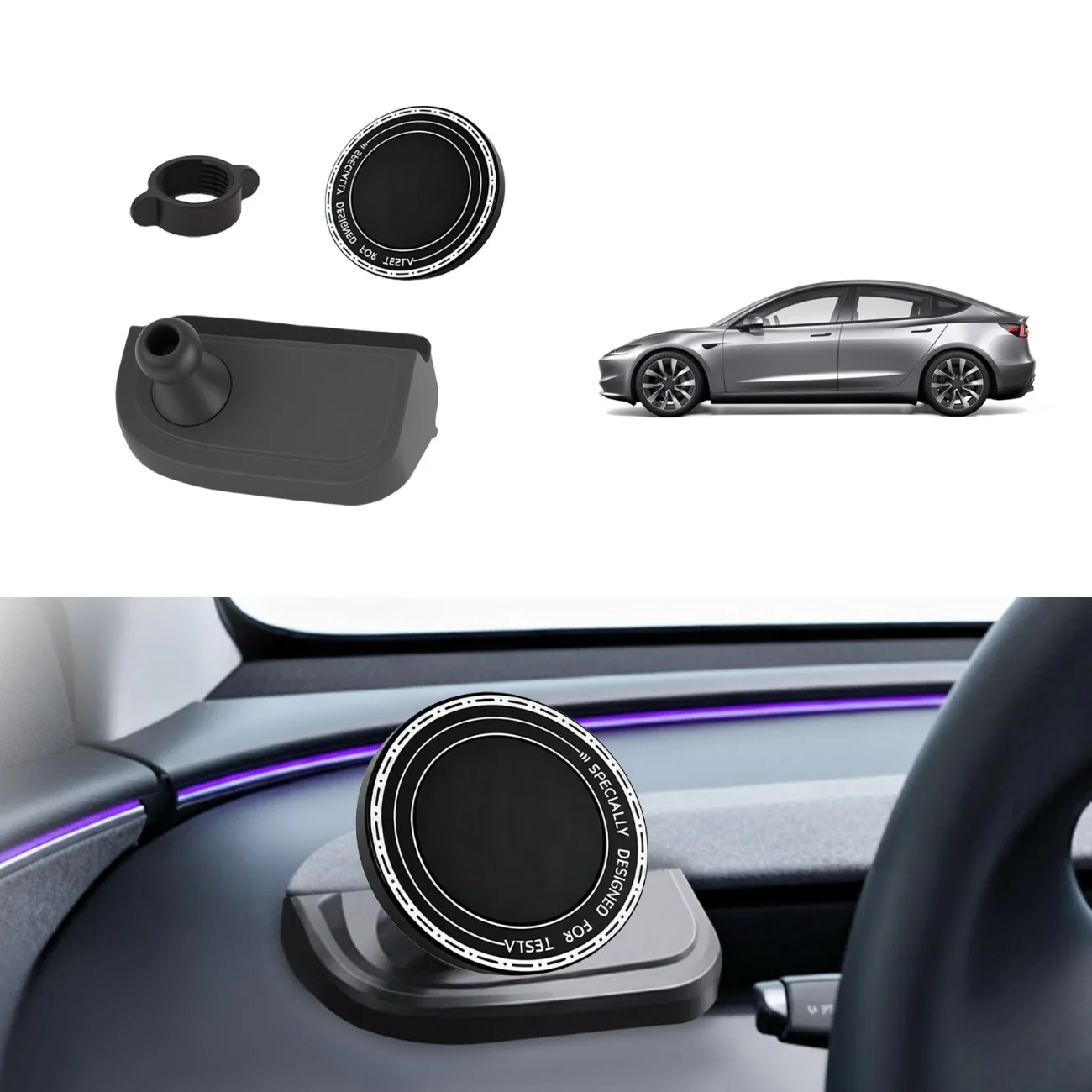Магнитный держатель для телефона для Tesla Model Y Juniper 2025 2026, Model 3 Highland 2024 2025, 360° ° Сильное магнитное притяжение с функцией вращения
Магнитный держатель для телефона для Tesla Model Y Juniper 2025 2026, Model 3 Highland 2024 2025, 360° ° Сильное магнитное притяжение с функцией вращения