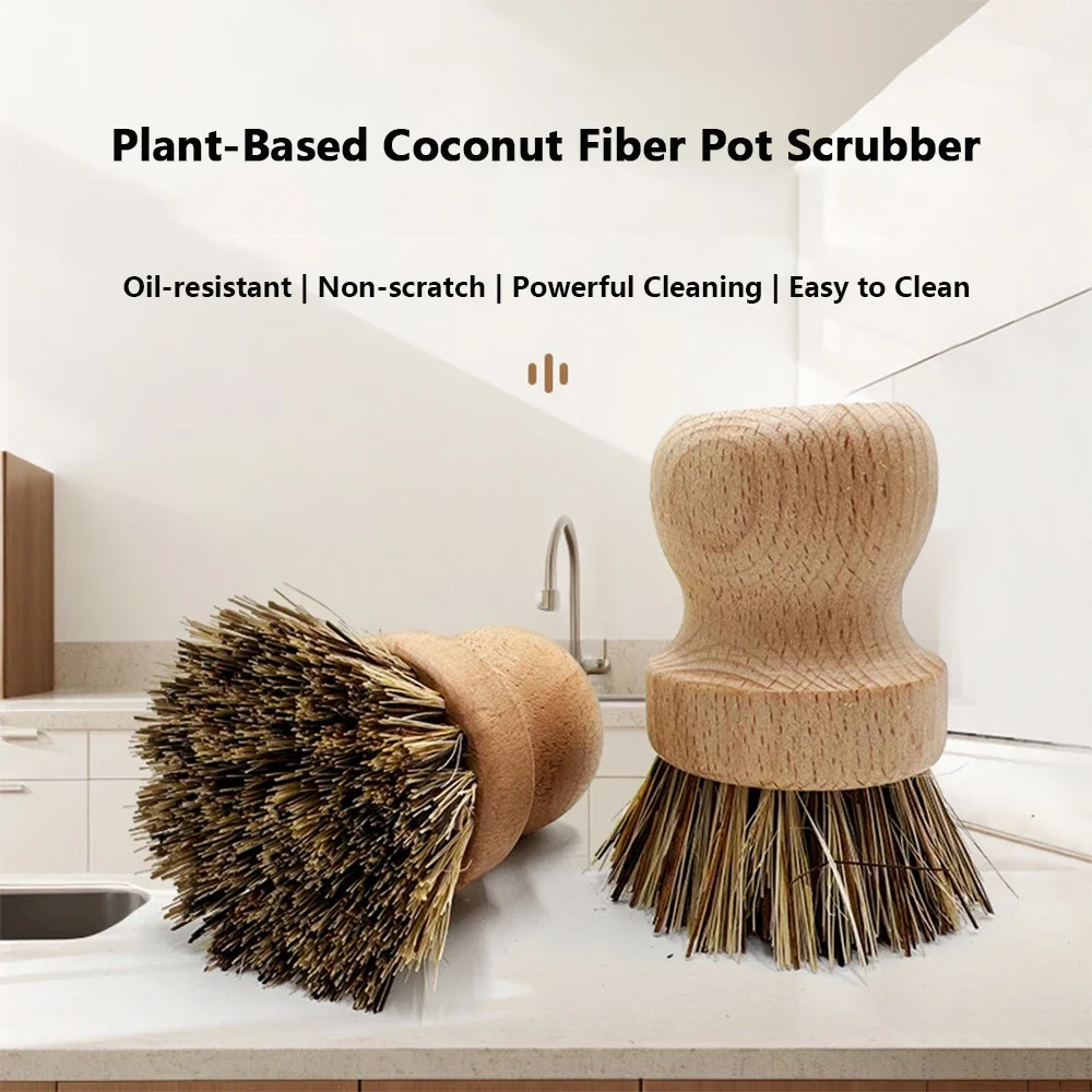 Natural Wooden Dish Scrubber Brush for Kitchen Cleaning Sisal Coconut Fiber Lightweight Short Handle Household Scrub Brush
Natural Wooden Dish Scrubber Brush for Kitchen Cleaning Sisal Coconut Fiber Lightweight Short Handle Household Scrub Brush