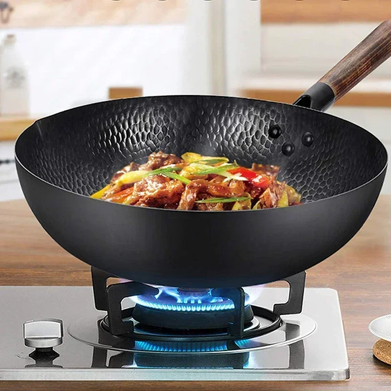 32cm Traditional Iron Wok Carbon Steel Wok Pan Non-stick Kitchen Cookwar Woks and Stir Fry Pans with lid for All Stoves
32cm Traditional Iron Wok Carbon Steel Wok Pan Non-stick Kitchen Cookwar Woks and Stir Fry Pans with lid for All Stoves
