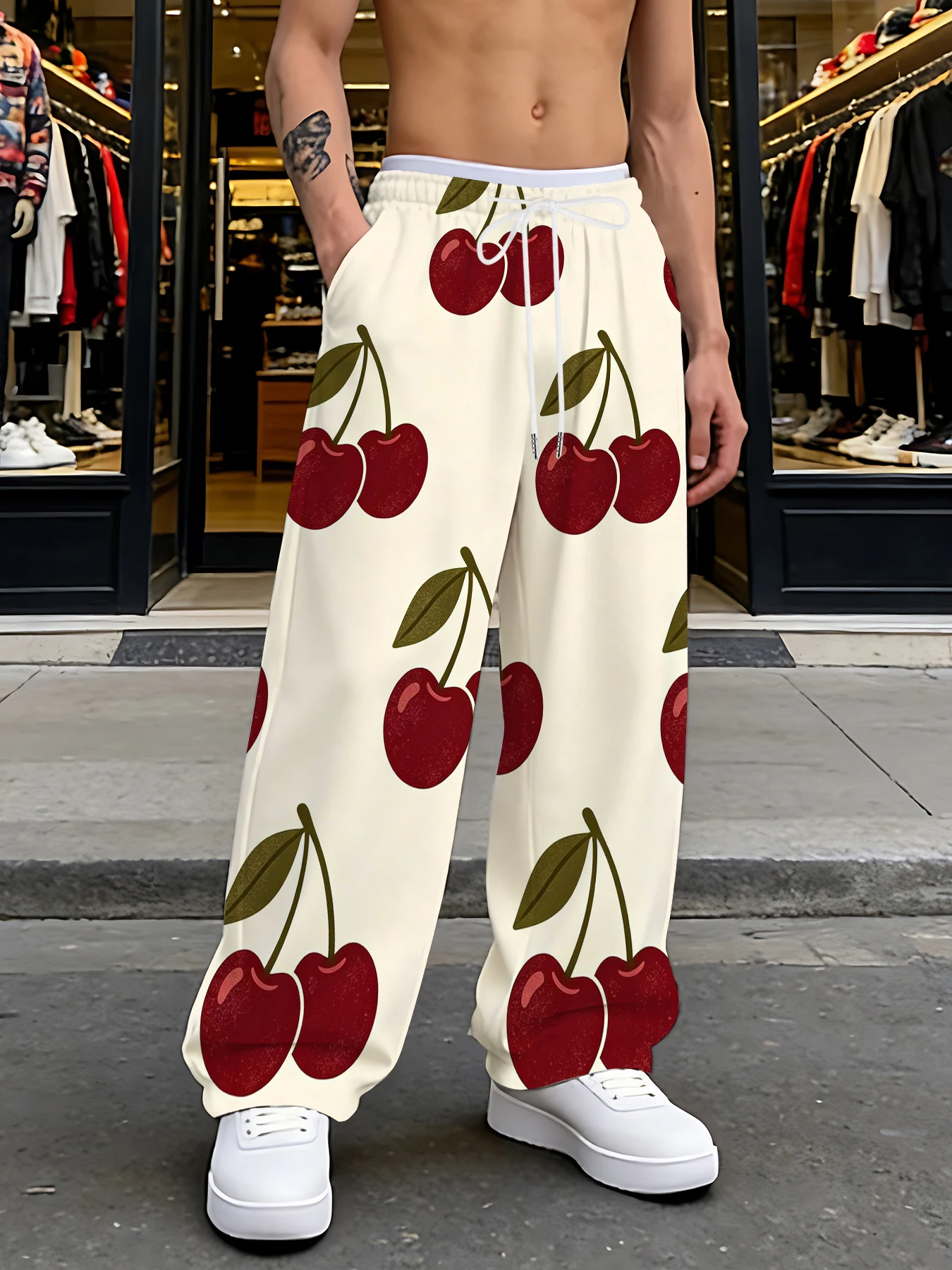 2026 Men's Printed Straight Leg Pants Abstract Art Red Black Pattern Drawstring Waist Loose Fit Casual Summer Beach Fashion
2026 Men's Printed Straight Leg Pants Abstract Art Red Black Pattern Drawstring Waist Loose Fit Casual Summer Beach Fashion