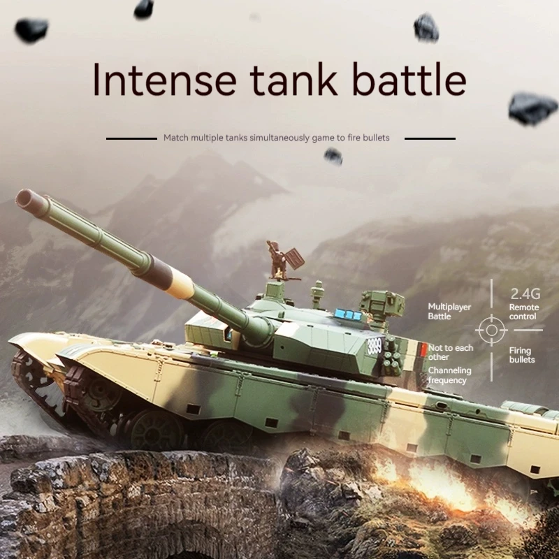 Henglong Китай 99A Основный боевой танк 1/16 Моделирование Электрический пульт дистанционного управления Танк Звук и свет Дым Военная модель Игрушка для мальчика
Henglong Китай 99A Основный боевой танк 1/16 Моделирование Электрический пульт дистанционного управления Танк Звук и свет Дым Военная модель Игрушка для мальчика