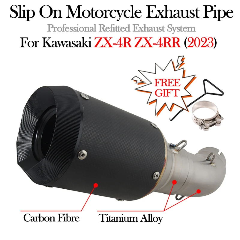 Titanium Alloy For KAWASAKI ZX-4R ZX-4RR ZX4R ZX4RR SE SR 2023-2026 Motorcycle Exhaust Modify Muffler Escape Moto Mid Link Pipe
Titanium Alloy For KAWASAKI ZX-4R ZX-4RR ZX4R ZX4RR SE SR 2023-2026 Motorcycle Exhaust Modify Muffler Escape Moto Mid Link Pipe