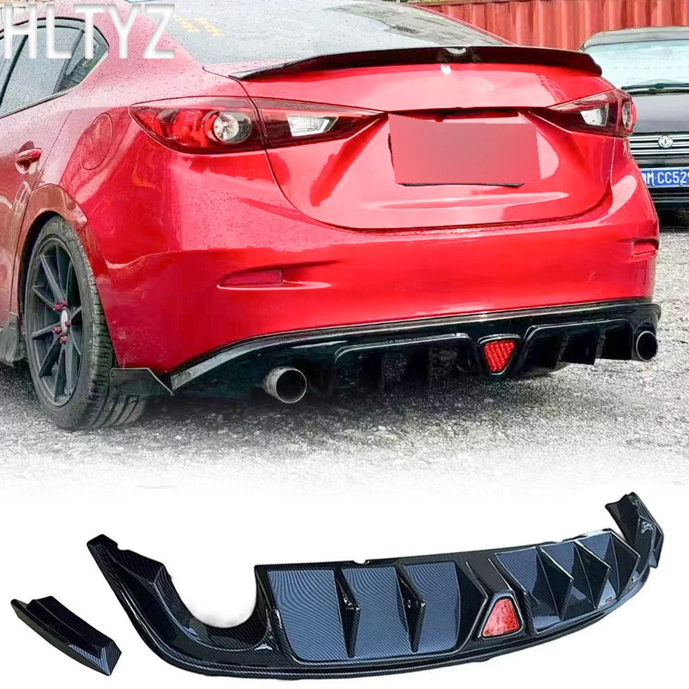 Suitable for 2014-2019 Mazda 3 Axela 4-door sedan GR style carbon fiber appearance/glossy black rear bumper diffuser spoiler lip
Suitable for 2014-2019 Mazda 3 Axela 4-door sedan GR style carbon fiber appearance/glossy black rear bumper diffuser spoiler lip