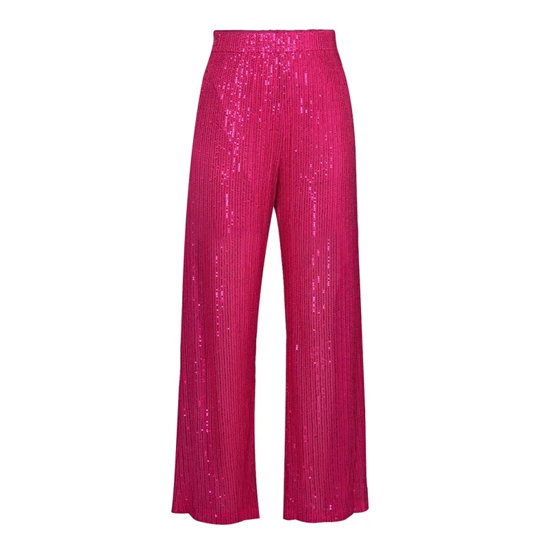 Sequins Pants for Women Fashion Shiny Glitter Solid Color Elastic High Waist Wide Leg Loose Trousers Sparkle Clubwear
Sequins Pants for Women Fashion Shiny Glitter Solid Color Elastic High Waist Wide Leg Loose Trousers Sparkle Clubwear