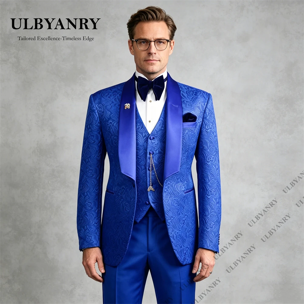 ULBYANRY Customized Men's Jacquard Suit Set Three Pieces Satin Lapel Formal Suit Jacket Vest Pants XXS-7XL Wedding Groom Tuxedo
ULBYANRY Customized Men's Jacquard Suit Set Three Pieces Satin Lapel Formal Suit Jacket Vest Pants XXS-7XL Wedding Groom Tuxedo
