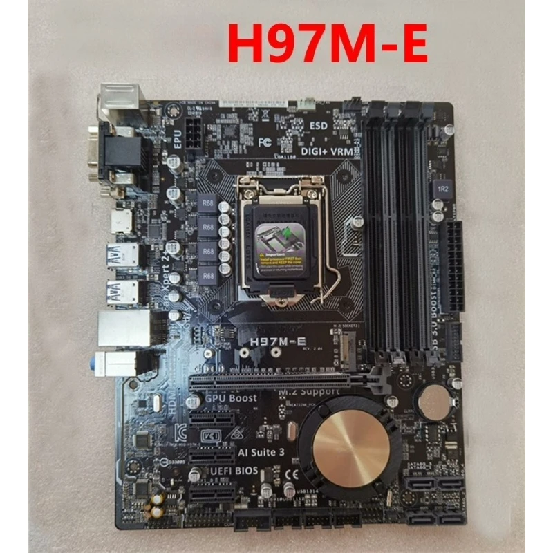 Used for ASUS H97M-E LGA1150 mATX Motherboard H97 Chip DDR3 M.2 For 4/5 Gen Intel CPU
Used for ASUS H97M-E LGA1150 mATX Motherboard H97 Chip DDR3 M.2 For 4/5 Gen Intel CPU
