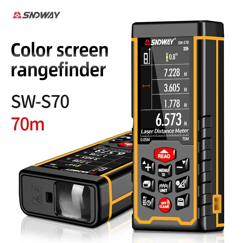 SNDWAY 2.4 Inch Color Display Digital Laser Rangefinder 50M 70M 100M Subway Laser Electronic Laser Rangefinder SW-S50
SNDWAY 2.4 Inch Color Display Digital Laser Rangefinder 50M 70M 100M Subway Laser Electronic Laser Rangefinder SW-S50