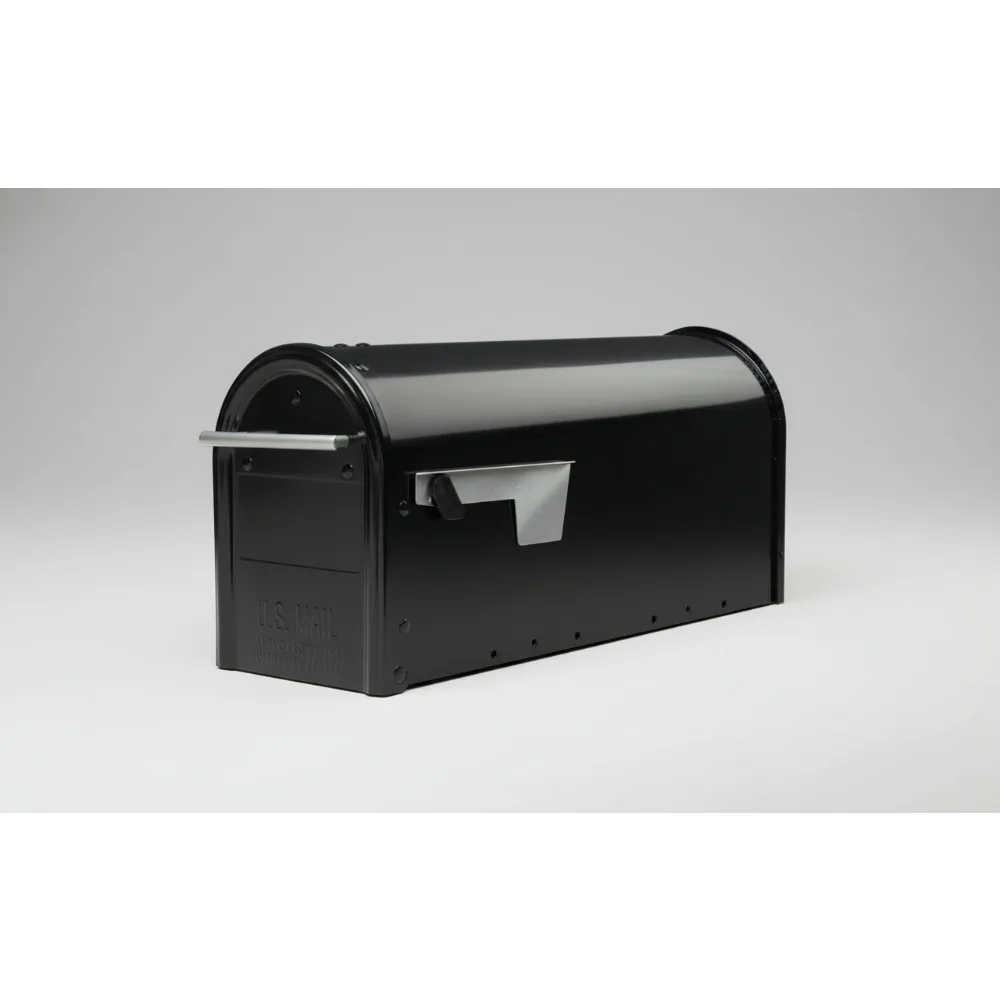Modern Black Post Mount Mailbox with Silver Accents, Weatherproof Outdoor Mailbox for Home and Office Use
Modern Black Post Mount Mailbox with Silver Accents, Weatherproof Outdoor Mailbox for Home and Office Use