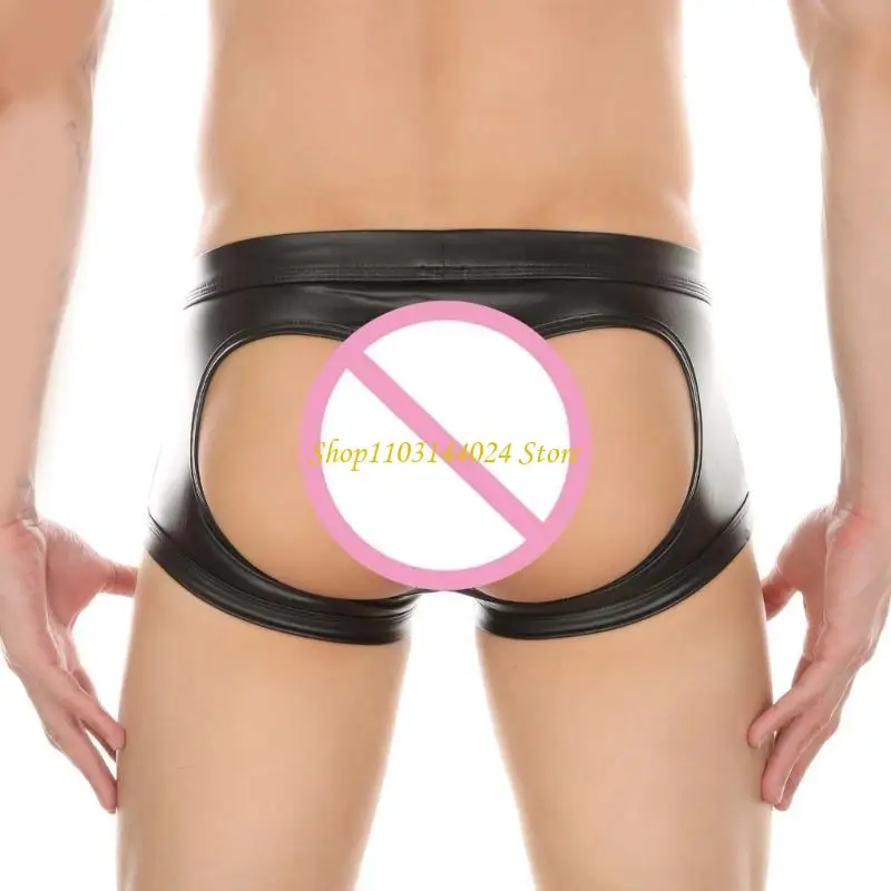 N5KE Men's Imitation Leather Underpants with Cutout Back Lingerie Shorts
N5KE Men's Imitation Leather Underpants with Cutout Back Lingerie Shorts