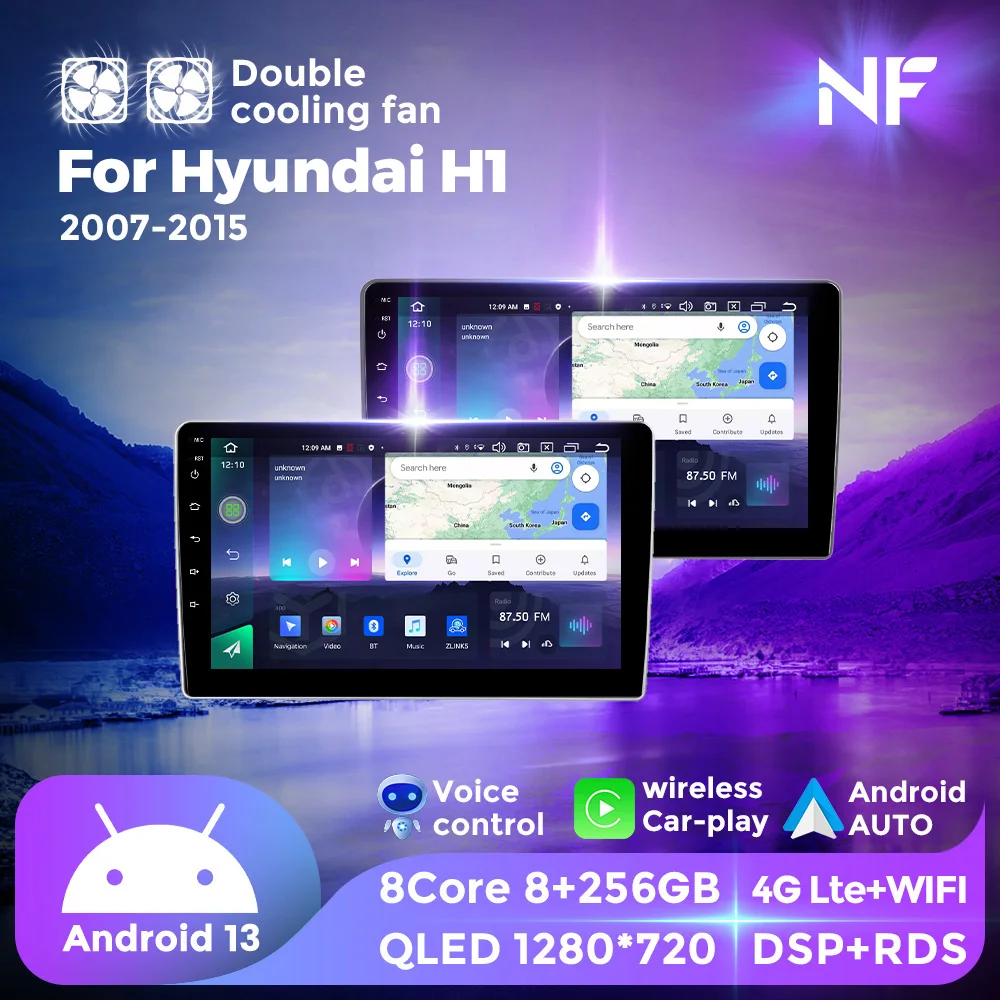NF двойной вентилятор охлаждения Android все в одном для Hyundai H1 II 2 TQ 2007-2015 автомобильный радиоприемник мультимедийный плеер GPS карта для беспроводного Carplay
NF двойной вентилятор охлаждения Android все в одном для Hyundai H1 II 2 TQ 2007-2015 автомобильный радиоприемник мультимедийный плеер GPS карта для беспроводного Carplay