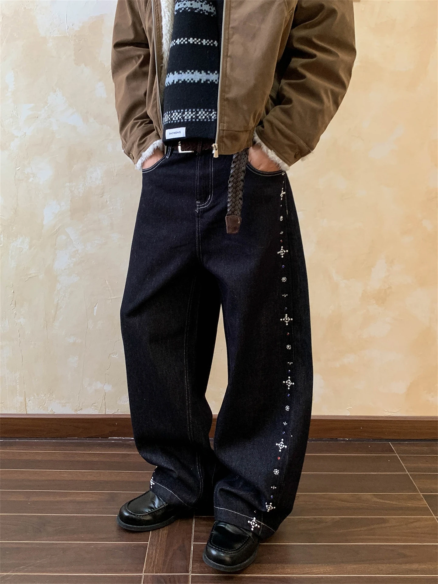 Waed American High Street Original Jeans Men's Heavy Du Personali High-End Feeling Street Wide Leg Straight Pants
Waed American High Street Original Jeans Men's Heavy Du Personali High-End Feeling Street Wide Leg Straight Pants