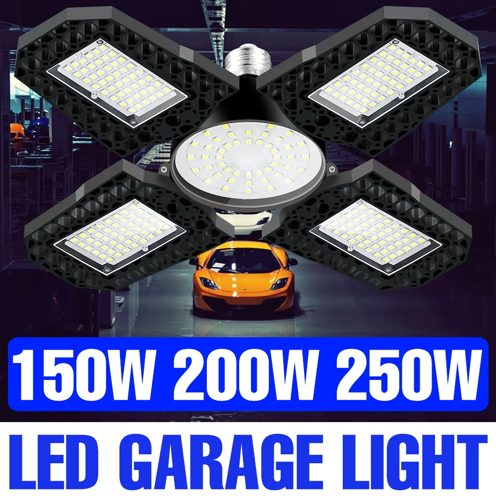 250W LED Garage Light E27/E26 Folding Deformable High Bay Lamps Bulb 220V Spotlight Storage Warehouse Parking Lot Home Lighting
250W LED Garage Light E27/E26 Folding Deformable High Bay Lamps Bulb 220V Spotlight Storage Warehouse Parking Lot Home Lighting