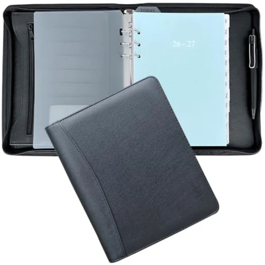 2026-2027 Zippered Planner, 6-Ring Portfolio Binder with Weekly Inserts, Size, Black
2026-2027 Zippered Planner, 6-Ring Portfolio Binder with Weekly Inserts, Size, Black