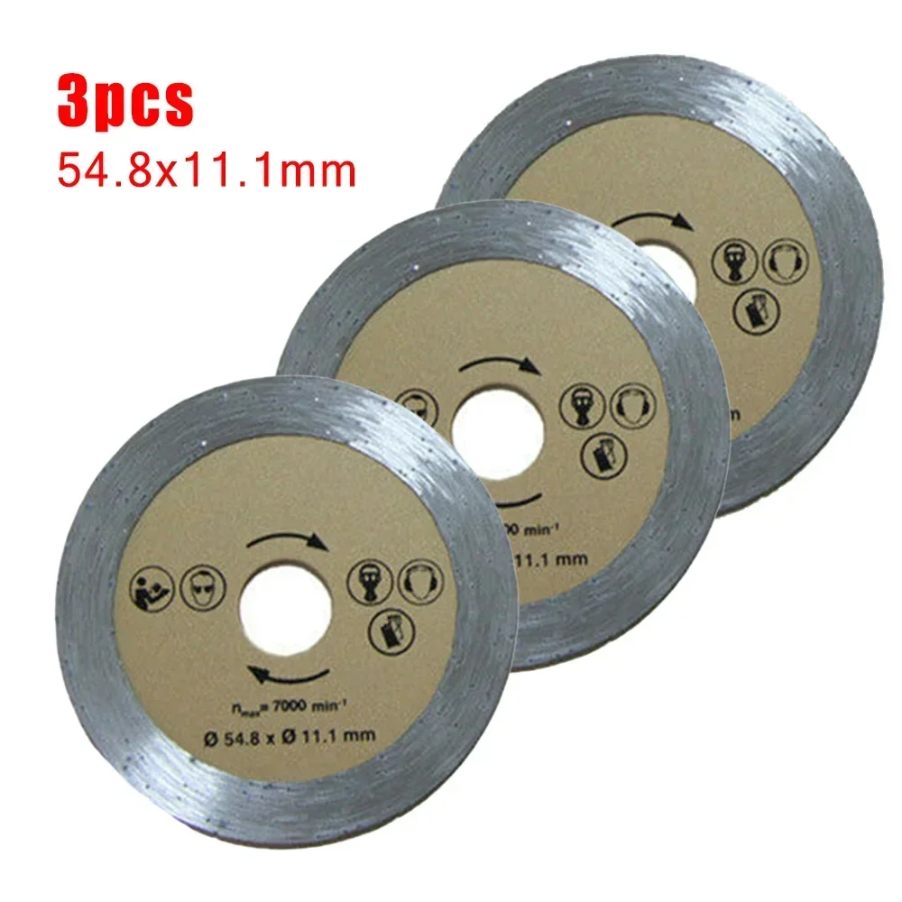 3pcs Diamond Circular Saw Disc 54.8x11.1mm Diamond Cutting Masonry Tiling Rotary Tool Parts Woodworking Metal Glass Cutter
3pcs Diamond Circular Saw Disc 54.8x11.1mm Diamond Cutting Masonry Tiling Rotary Tool Parts Woodworking Metal Glass Cutter