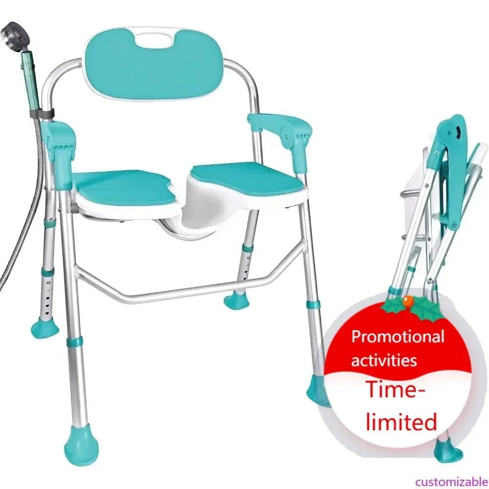 Customizable Heavy Duty Folding Shower Chair with Arms & Back, 350 LB Capacity, 5-Level Adjustable, Non-Slip Feet, Seat Cutout f
Customizable Heavy Duty Folding Shower Chair with Arms & Back, 350 LB Capacity, 5-Level Adjustable, Non-Slip Feet, Seat Cutout f