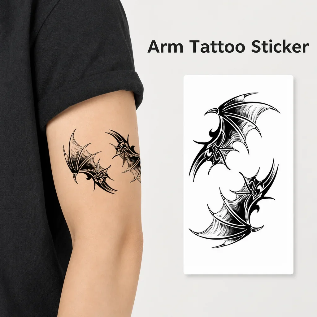 Herbal Tattoo Sticker Semi Permanent, Demon Wings Waterproof Long Lasting Fake Tattoo for Chest Back, Cool Temporary Tattoo for
Herbal Tattoo Sticker Semi Permanent, Demon Wings Waterproof Long Lasting Fake Tattoo for Chest Back, Cool Temporary Tattoo for