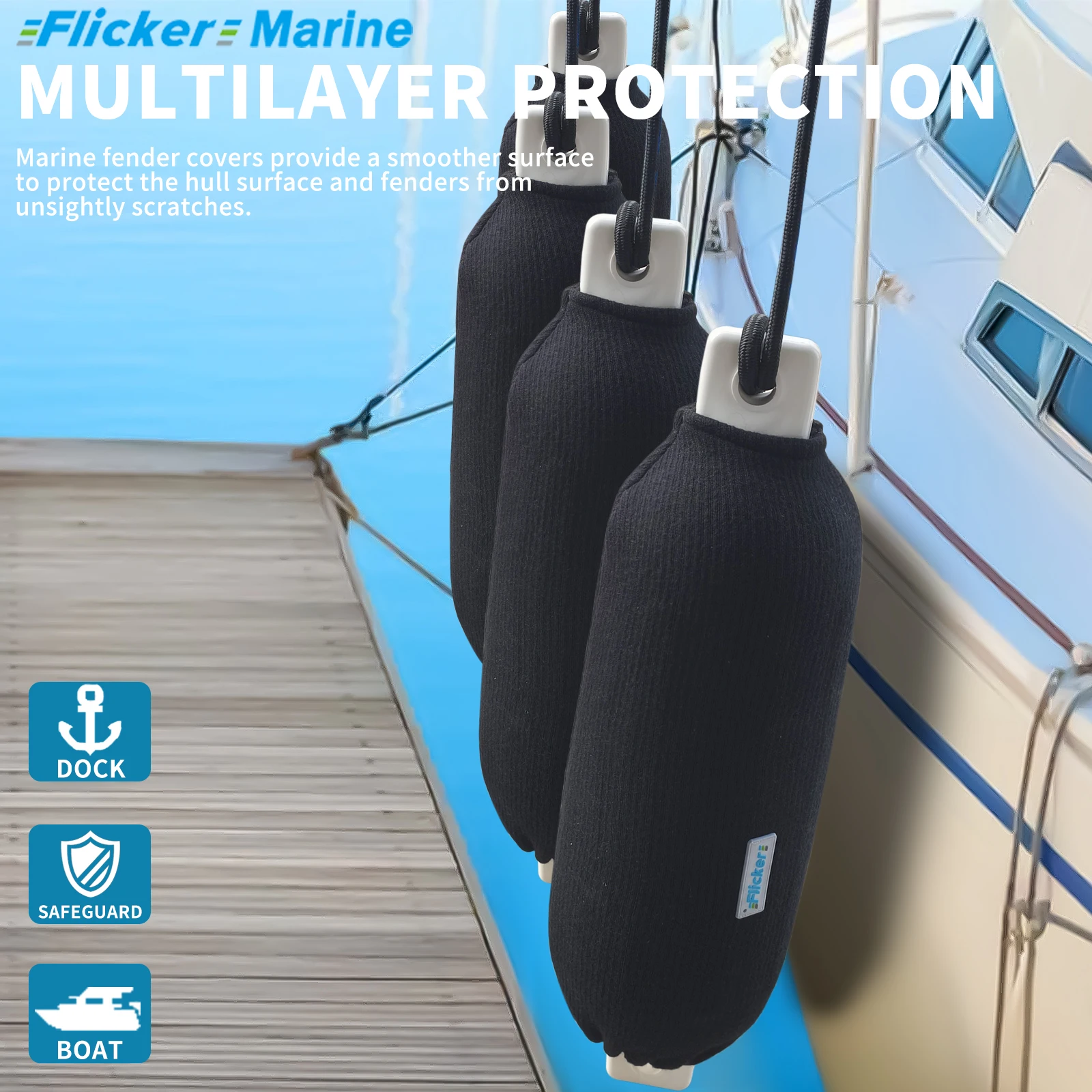 Flicker Inflatable Boat Fender & Cover Set Heavy Duty PVC Marine Dock Bumper Anti-Collision UV Resistant Mooring Protection
Flicker Inflatable Boat Fender & Cover Set Heavy Duty PVC Marine Dock Bumper Anti-Collision UV Resistant Mooring Protection