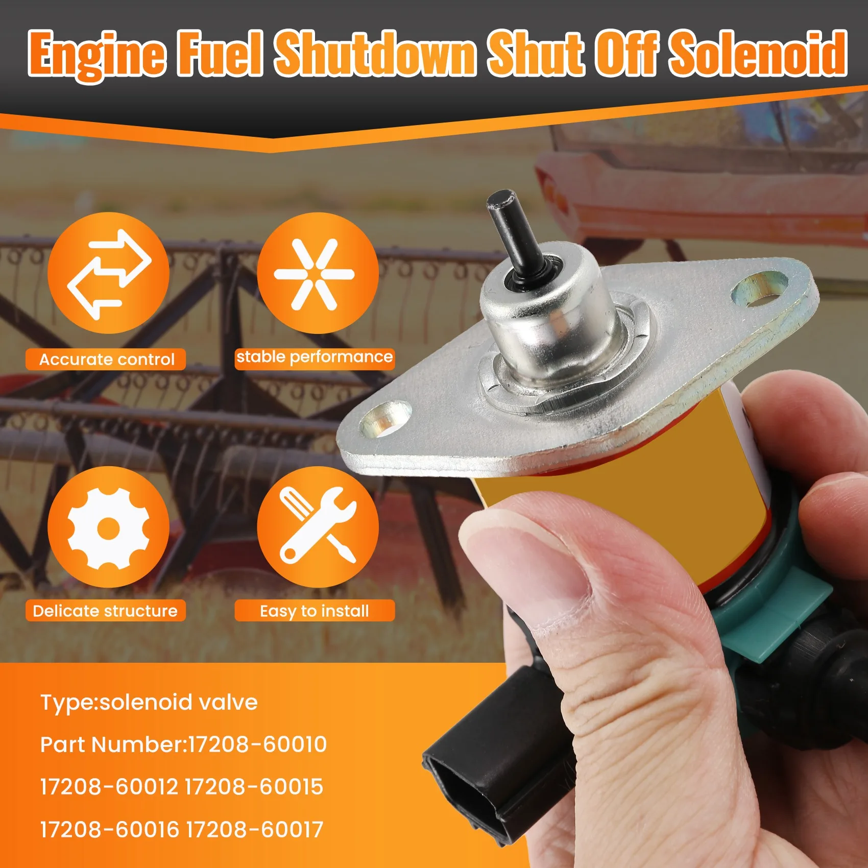 VC-Innovative-12V For Kubota D1005 D1105 D905 Engine Fuel Shutdown Shut Off Solenoid 17208-60016 17208-60010 17208-60015
VC-Innovative-12V For Kubota D1005 D1105 D905 Engine Fuel Shutdown Shut Off Solenoid 17208-60016 17208-60010 17208-60015