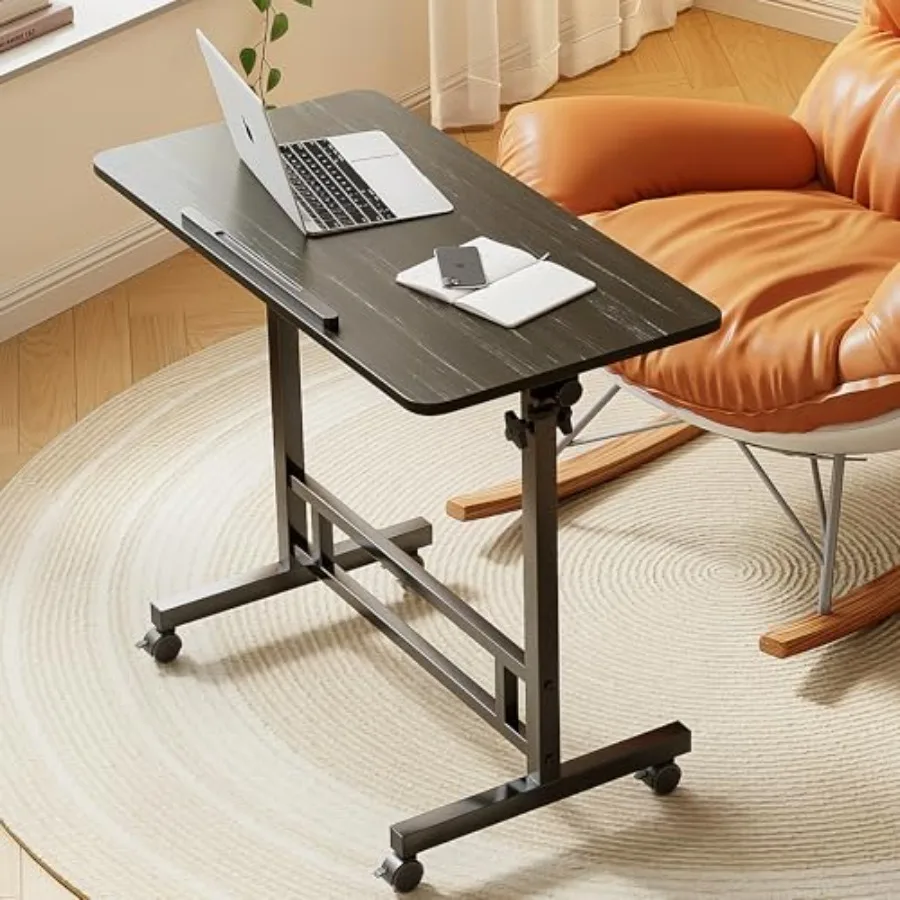 Sturdy Folding Table with Wheels - 31.5" Large Bedside Table and Overbed Desk Foldable TV Tray Table for Sofa Height Adjustable
Sturdy Folding Table with Wheels - 31.5" Large Bedside Table and Overbed Desk Foldable TV Tray Table for Sofa Height Adjustable