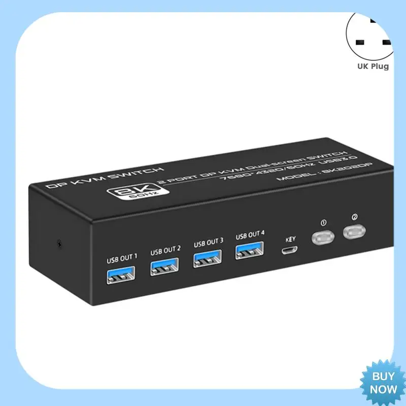 A47Z 8K DP KVM-переключатель для 2 компьютеров USB 3.0 KVM-переключатель 2 в 2 выхода и 4 порта USB 3.0 для мыши, клавиатуры, монитора, прочная британская вилка
A47Z 8K DP KVM-переключатель для 2 компьютеров USB 3.0 KVM-переключатель 2 в 2 выхода и 4 порта USB 3.0 для мыши, клавиатуры, монитора, прочная британская вилка