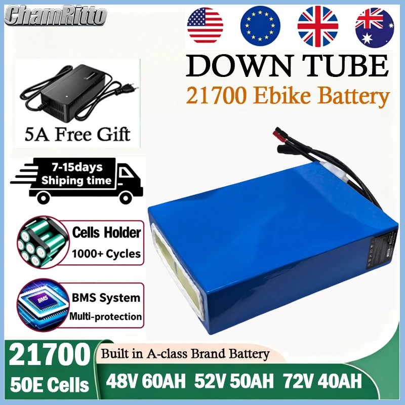 Elektrische Fiets ebike 60V 72V 3000W Power Battery 48V 52V 2000W 25 30ah 40ah 50ah Electric scooter 21700 Lithium Batterij Pack
Elektrische Fiets ebike 60V 72V 3000W Power Battery 48V 52V 2000W 25 30ah 40ah 50ah Electric scooter 21700 Lithium Batterij Pack