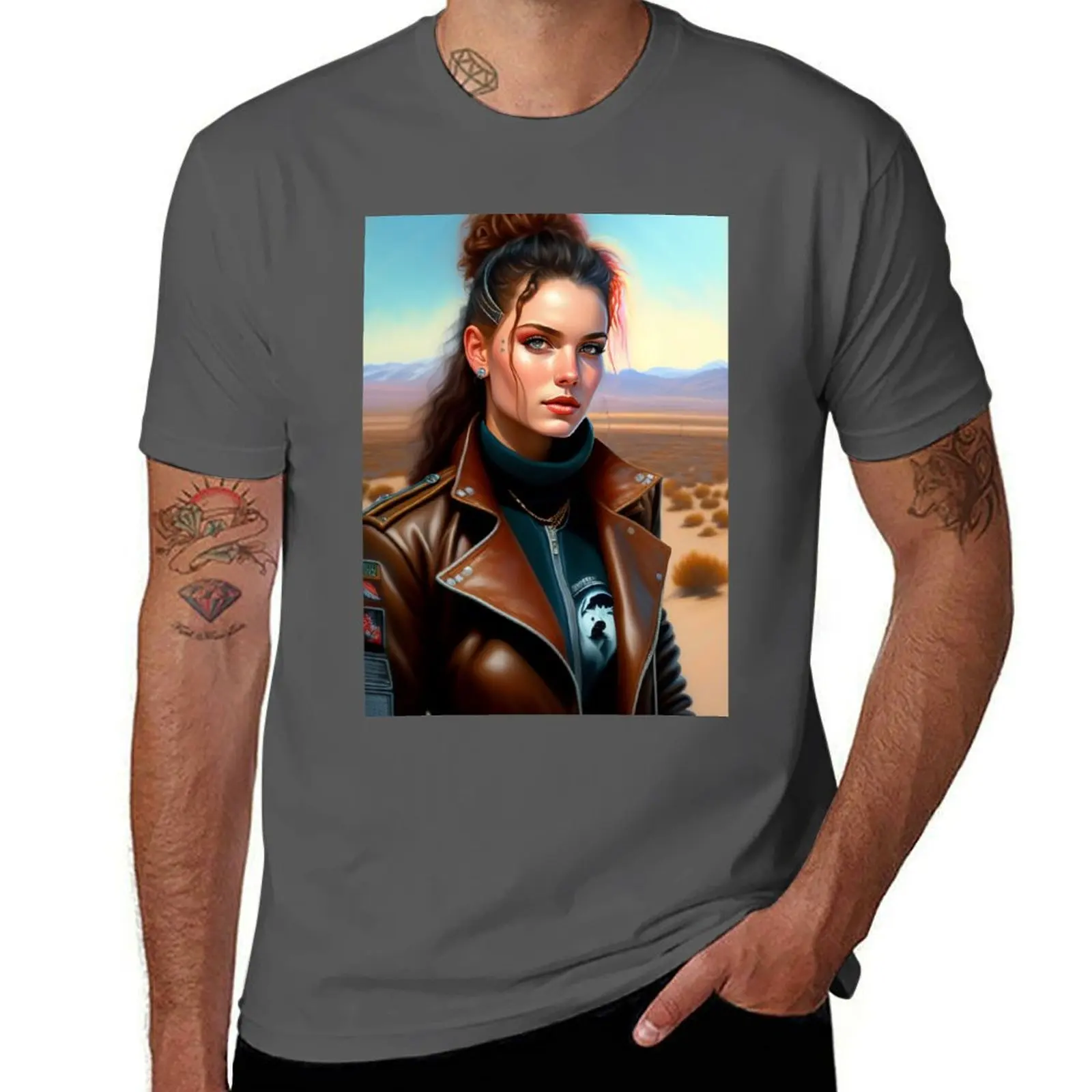 Electric Eden: Steampunk Cyberpunk SEXY Girl AI Art Printed on T-Shirt man graphic t shirt T-Shirt
Electric Eden: Steampunk Cyberpunk SEXY Girl AI Art Printed on T-Shirt man graphic t shirt T-Shirt