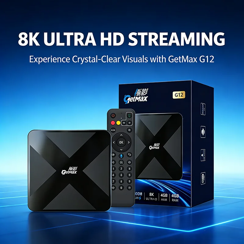 Global Android 12.0 TV Box GetMax G12, Supports 4K/8K, Bluetooth 5.2, WiFi 6, 4GB RAM 64GB ROM, Multi-Language Smart TV Box
Global Android 12.0 TV Box GetMax G12, Supports 4K/8K, Bluetooth 5.2, WiFi 6, 4GB RAM 64GB ROM, Multi-Language Smart TV Box