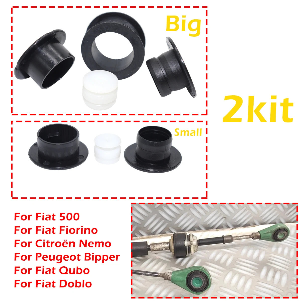 2Kit Manual Gear Shifter Lever Linkage Selector End Rod Connect Control Bushing For Fiat Citroën Peugeot Ford Chrysler Lancia
2Kit Manual Gear Shifter Lever Linkage Selector End Rod Connect Control Bushing For Fiat Citroën Peugeot Ford Chrysler Lancia