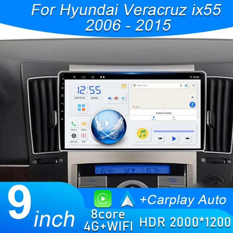 Radio For Hyundai Veracruz ix55 2006 - 2015 Car Radio Android 15 Multimedia System Navigation Screen Head Unit GPS BT No 2Din
Radio For Hyundai Veracruz ix55 2006 - 2015 Car Radio Android 15 Multimedia System Navigation Screen Head Unit GPS BT No 2Din