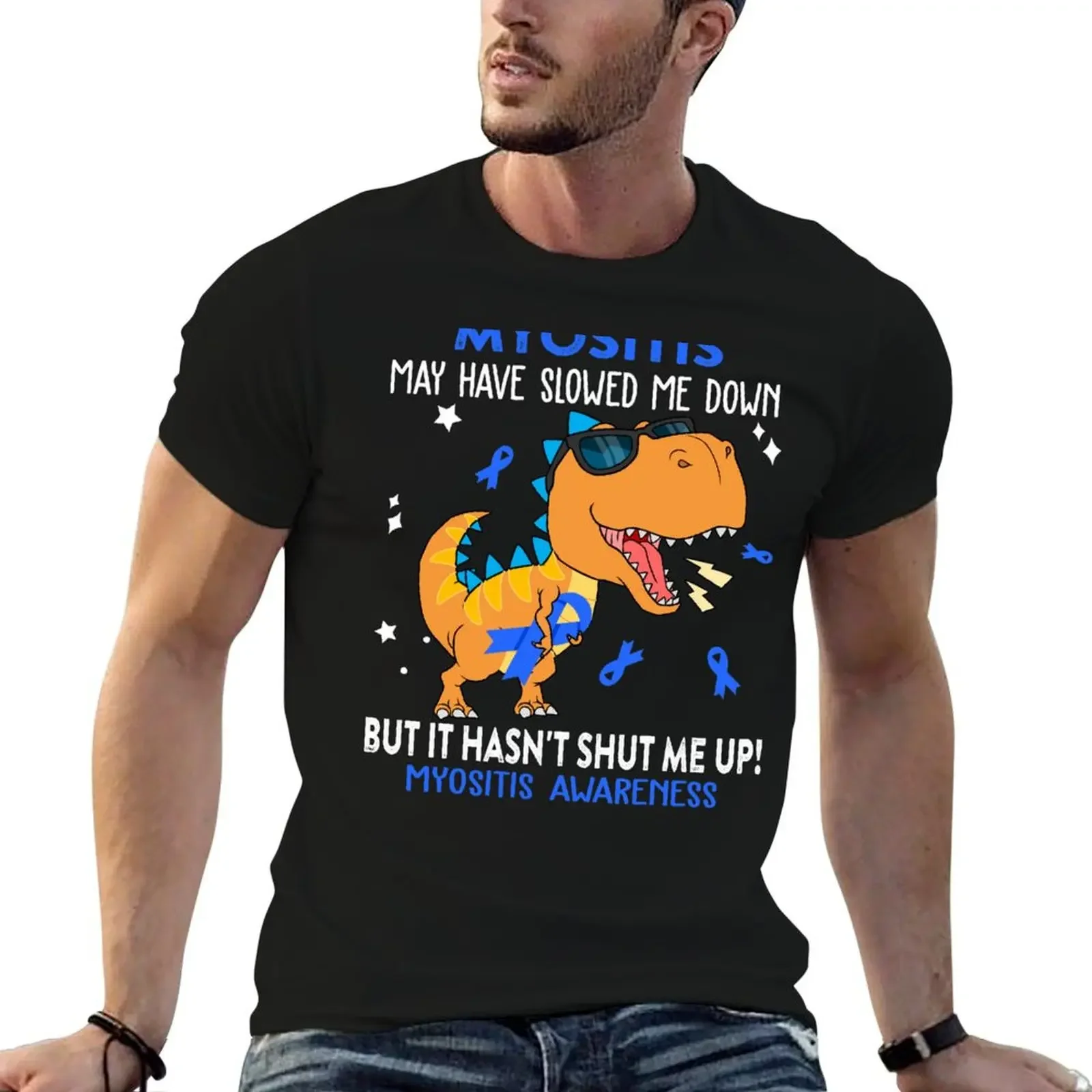 Myositis Awareness Dinosaur Lover Myositis Warrior Gift T-Shirt quick-drying plain mens vintage t shirts
Myositis Awareness Dinosaur Lover Myositis Warrior Gift T-Shirt quick-drying plain mens vintage t shirts