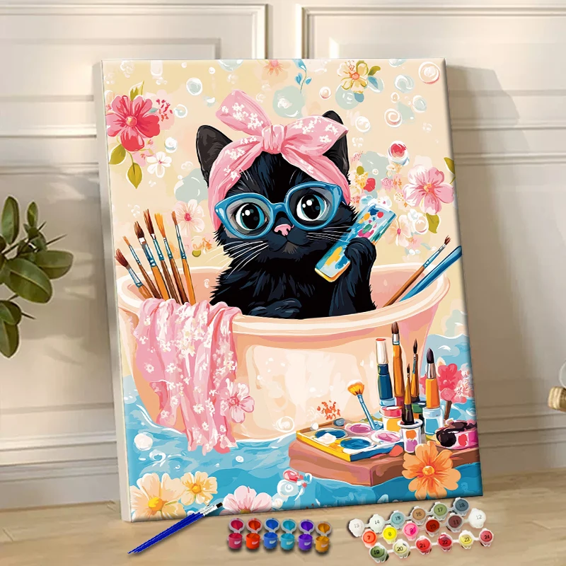 Painting By Numbers Colored Bathtub Cat Paint Canvas Dropshipping Portrait Family Children Photo Christmas gifts
Painting By Numbers Colored Bathtub Cat Paint Canvas Dropshipping Portrait Family Children Photo Christmas gifts